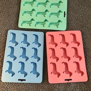 Silicone Dachshund Ice Cube Trays - Set of 3